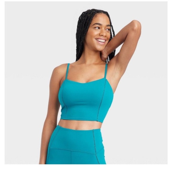 JoyLab Other - Women's Corset Detail Bra - JoyLab Blue XL Teal Blue Activewear Casual